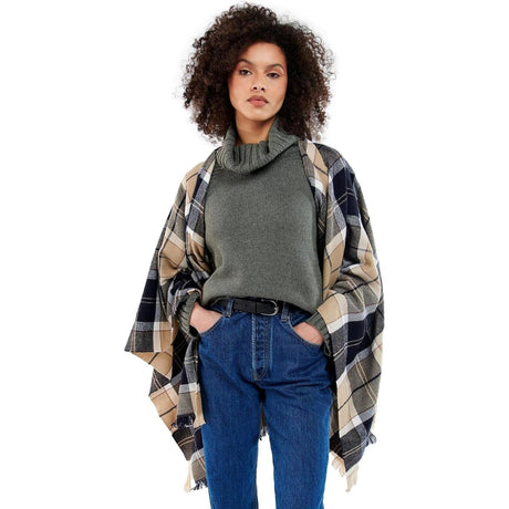 Poncho BARBOUR Donna staffin tartan serape Tartan