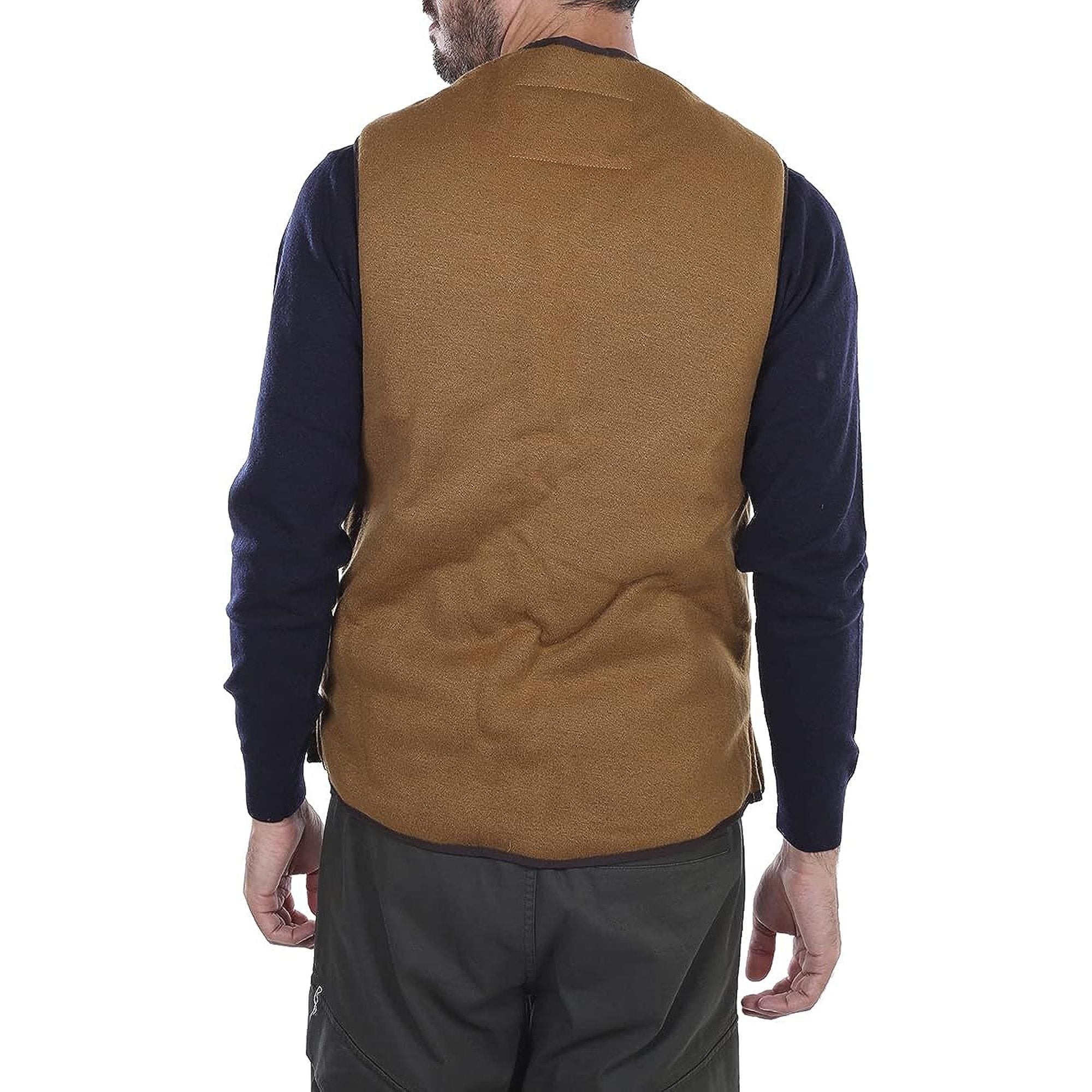 Gilet BARBOUR Uomo warm pile waistcoat zip liner Marrone