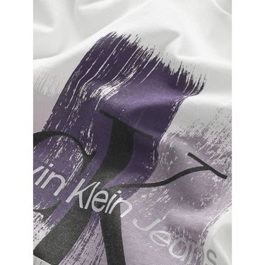 T-shirt CALVIN KLEIN Bambina BRUSH STROKE MONOGRAM Bianco
