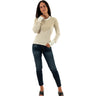 Felpa GUESS Donna LS RN RENEE Avorio