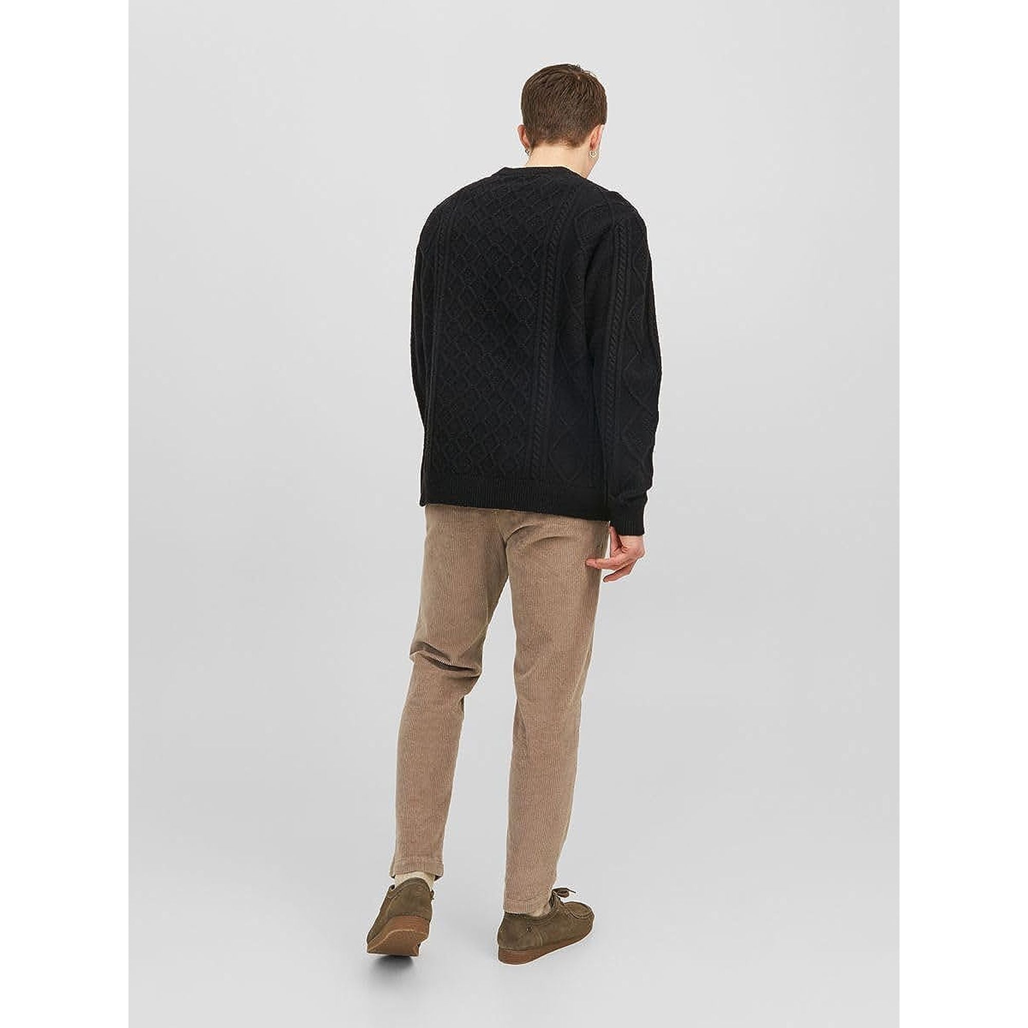 Pullover JACK JONES Uomo VILLERAY CABLE Nero