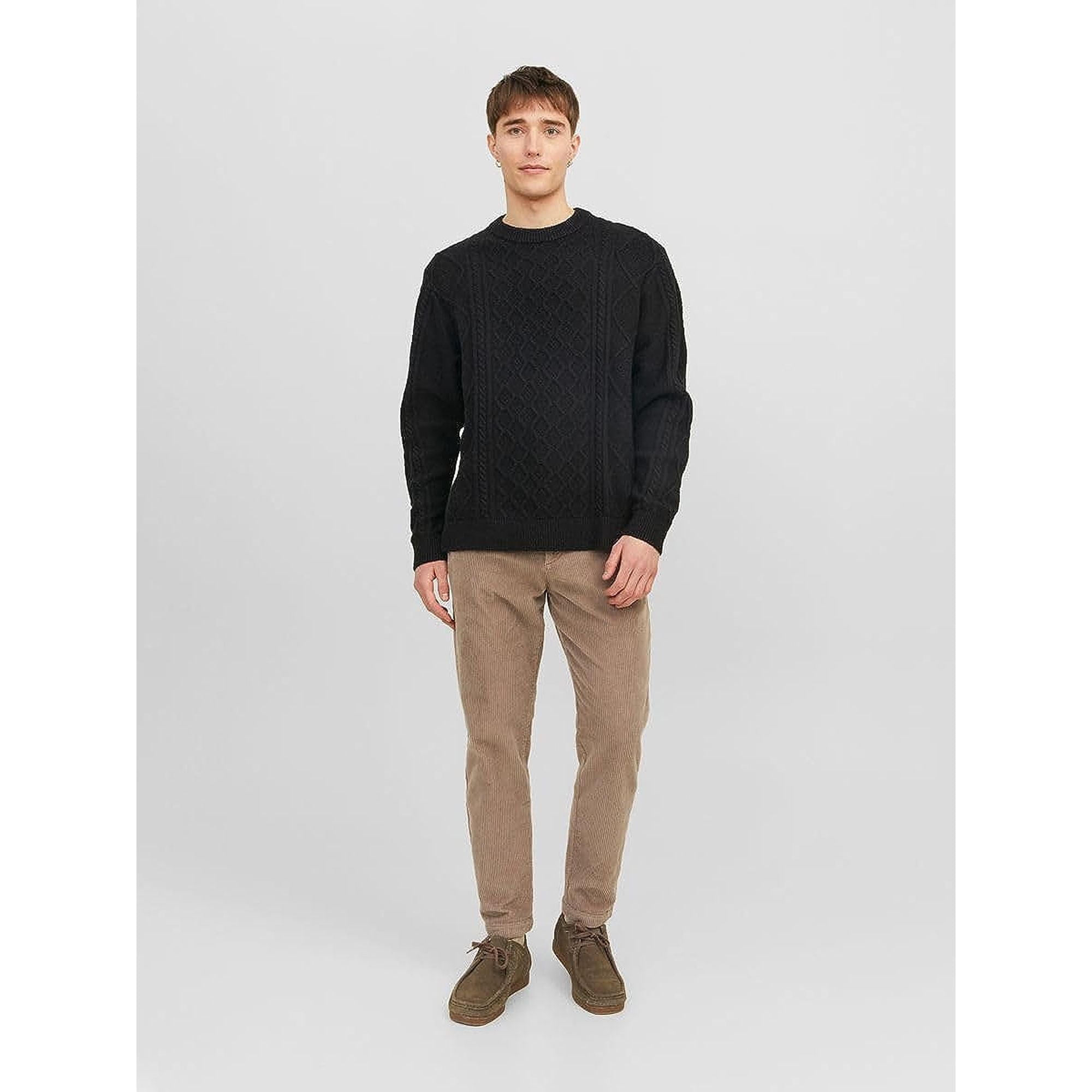 Pullover JACK JONES Uomo VILLERAY CABLE Nero
