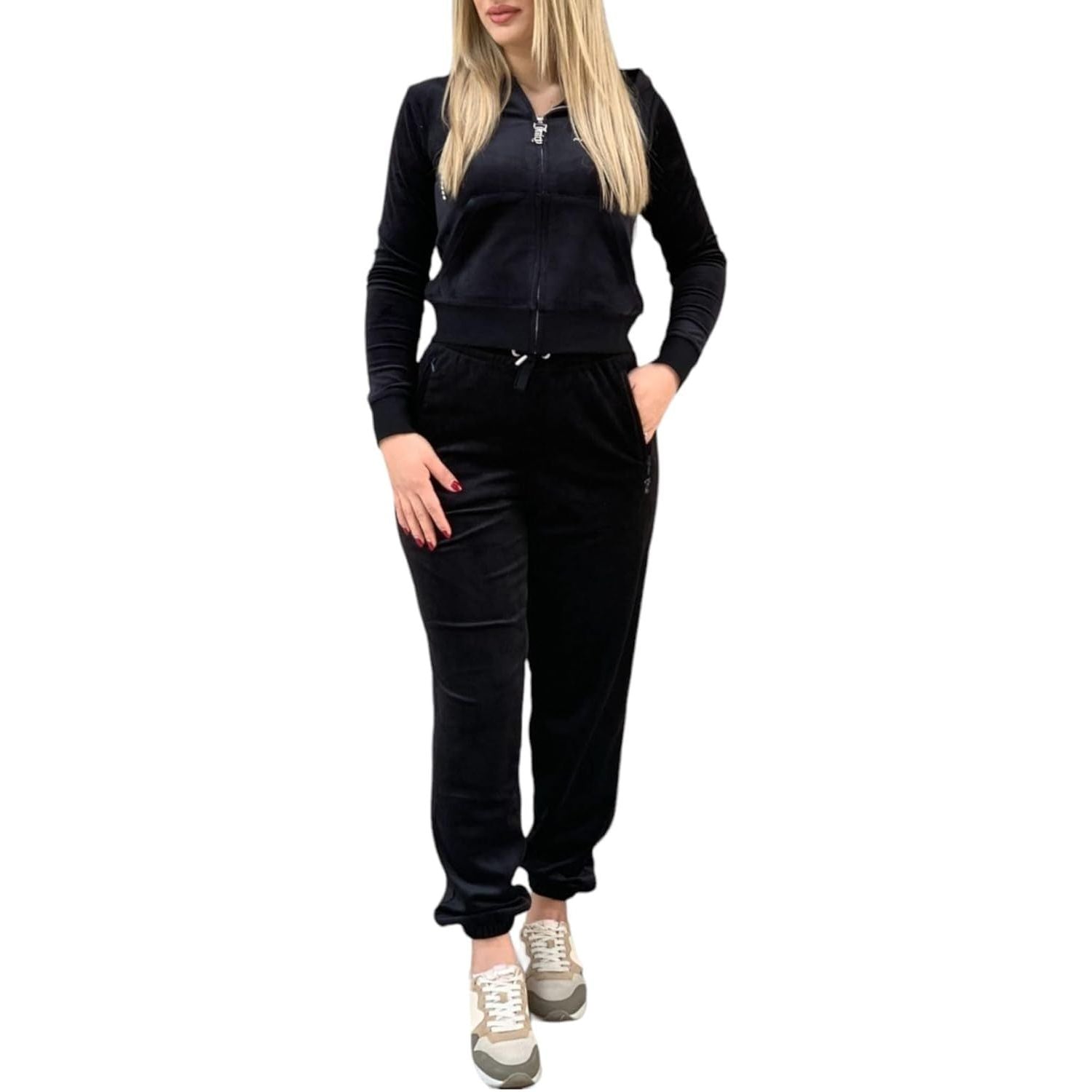 Felpa JUICY COUTURE Donna diamante trim robert Nero