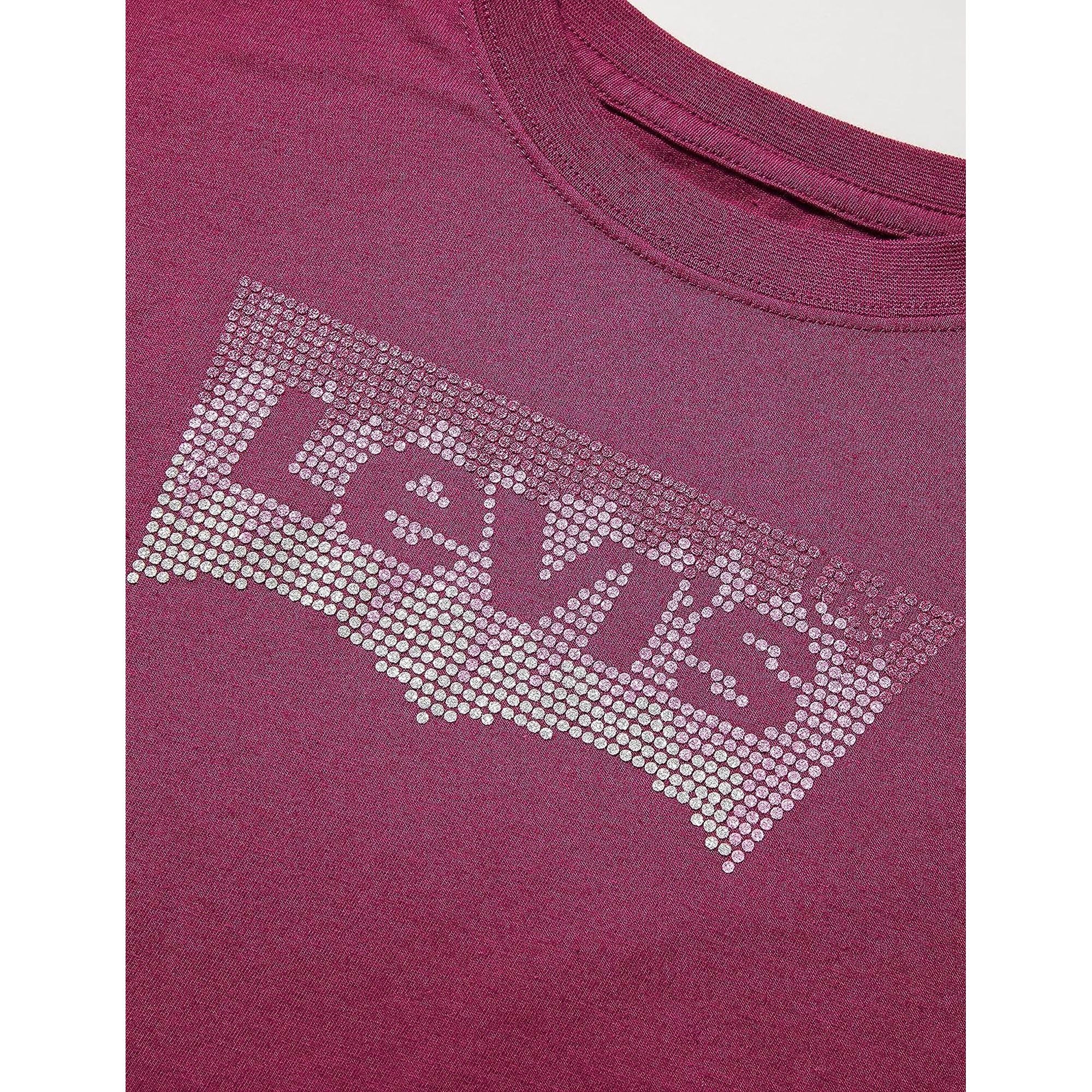 T-shirt LEVIS Bambina MEET AND GREET GLITTER BAT Bordeaux