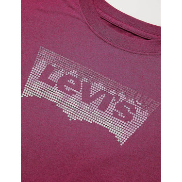 T-shirt LEVIS Bambina MEET AND GREET GLITTER BAT Bordeaux