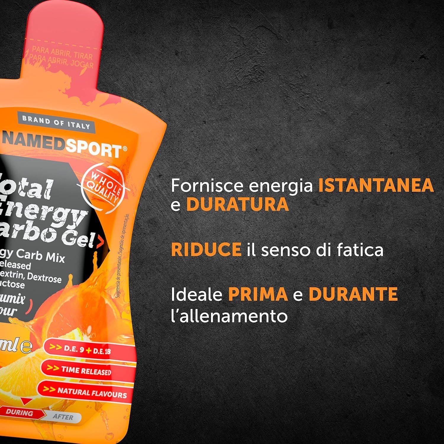 Integratori NAMEDSPORT Unisex total energy cargo gel Agrumi