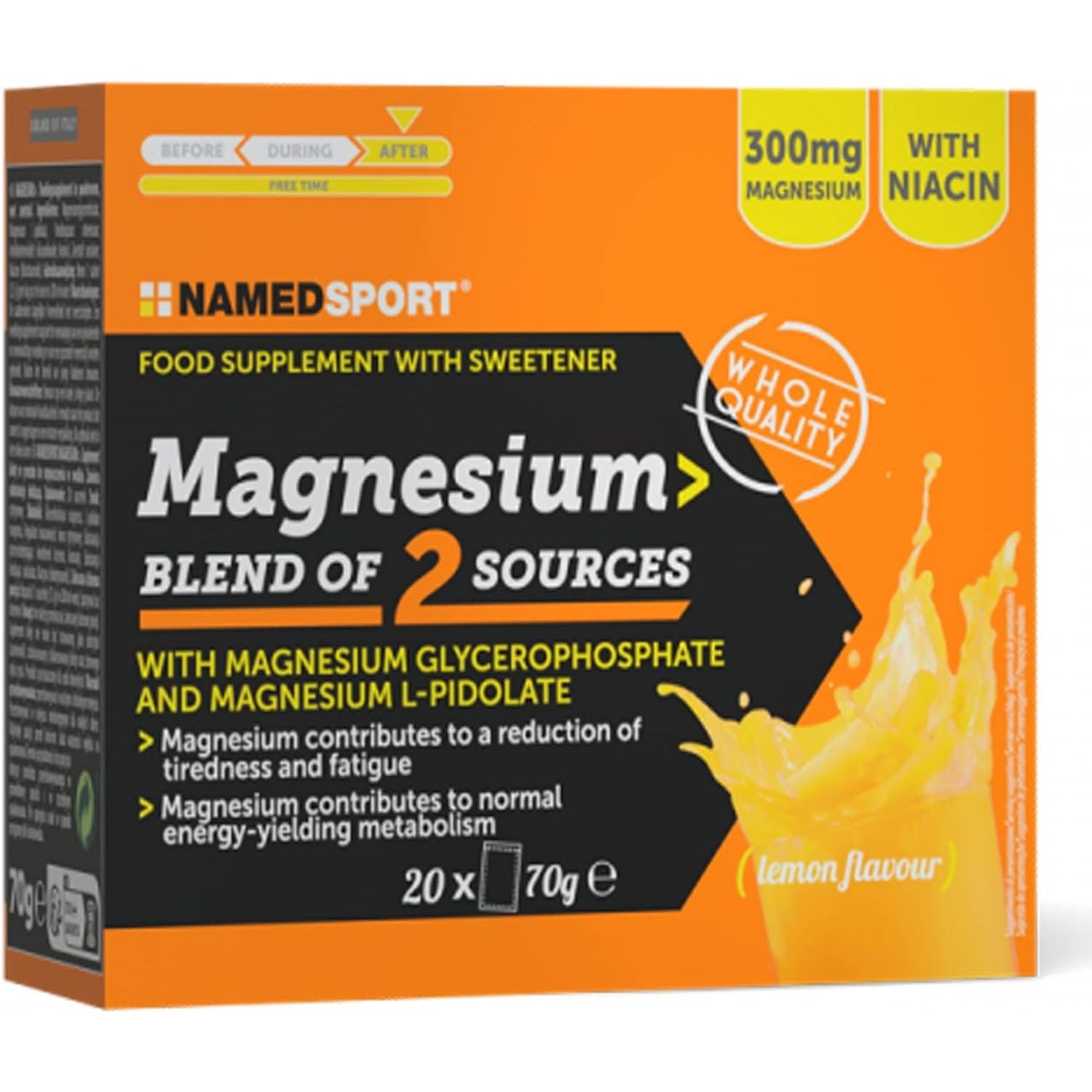 Integratori NAMEDSPORT Unisex magnesium blend of 2 sources Limone