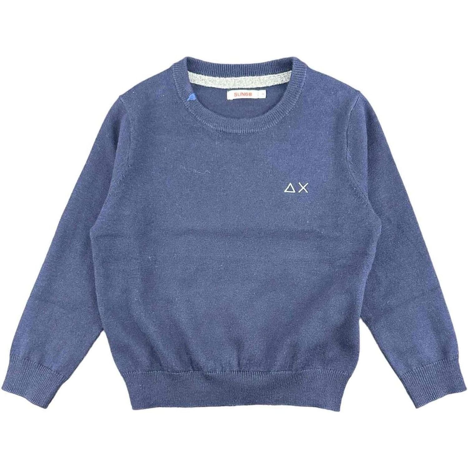 Pullover SUN 68 JR Bambino ROUND SOLID Blu