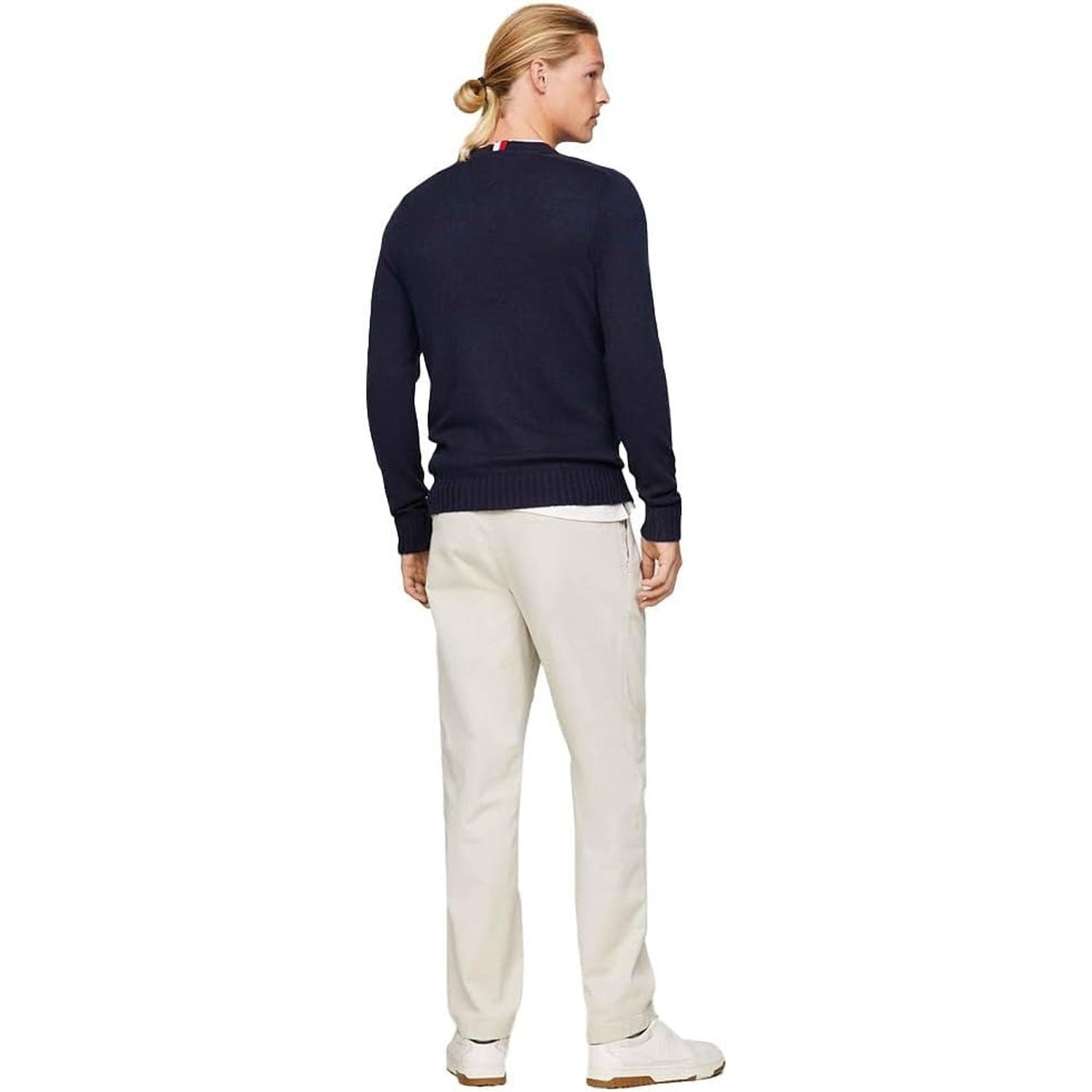 Pullover TOMMY HILFIGER Uomo MULTI HTR MERINO CRE Blu