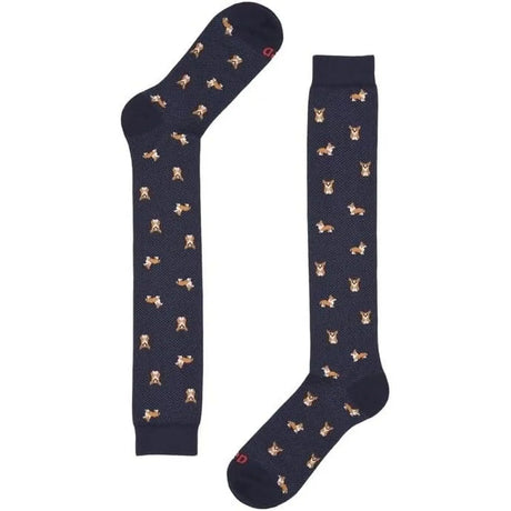 Calze RED Uomo lunga corgi Blu