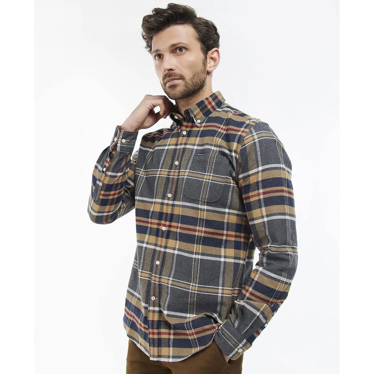 Camicia BARBOUR Uomo ronan tailored check Grigio