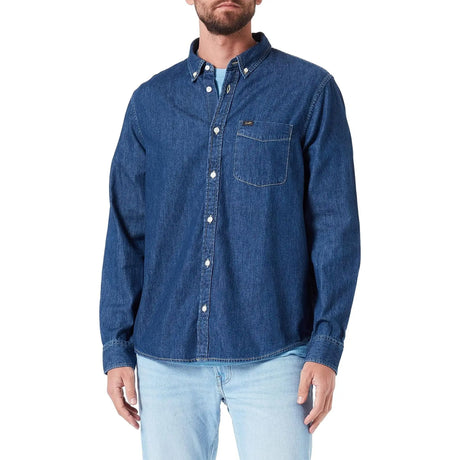 Camicia LEE Uomo button down mid stone Denim