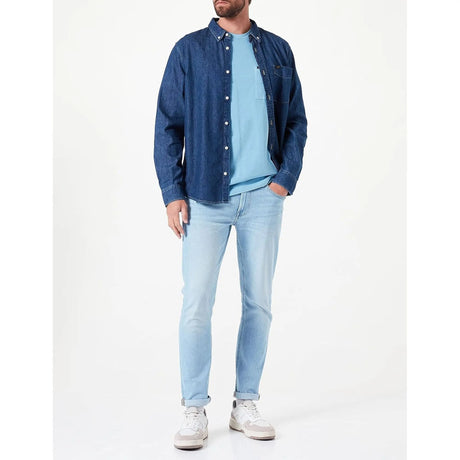 Camicia LEE Uomo button down mid stone Denim