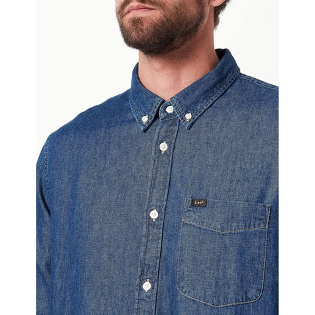 Camicia LEE Uomo button down mid stone Denim