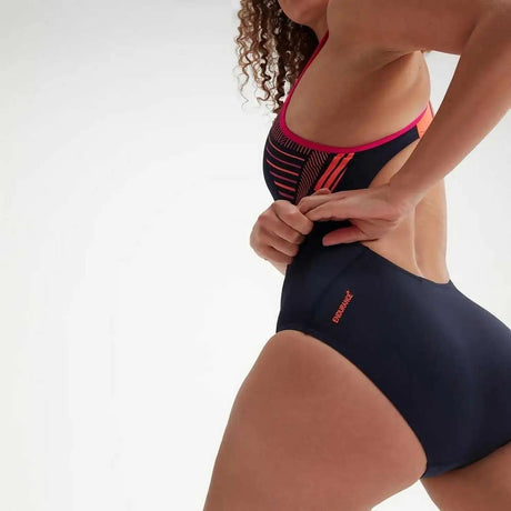 Costume Sportivo SPEEDO Donna PLACEMENT LANEBACK Navy SPEEDO  Angolo dello Sport