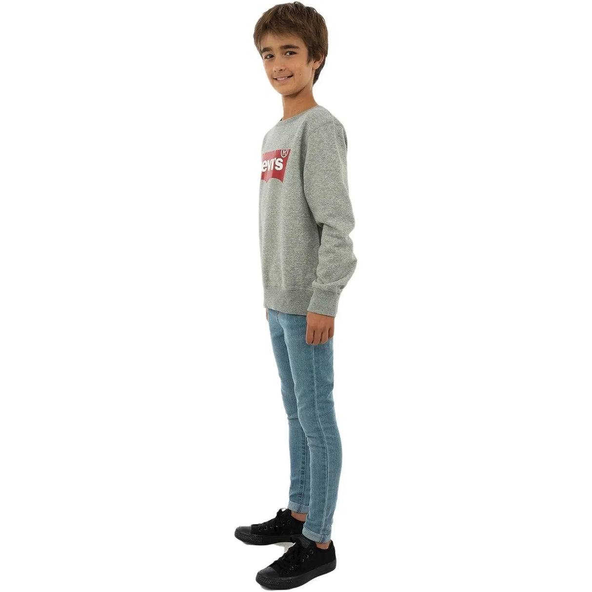 Felpa LEVIS Bambino BATWING Grigio