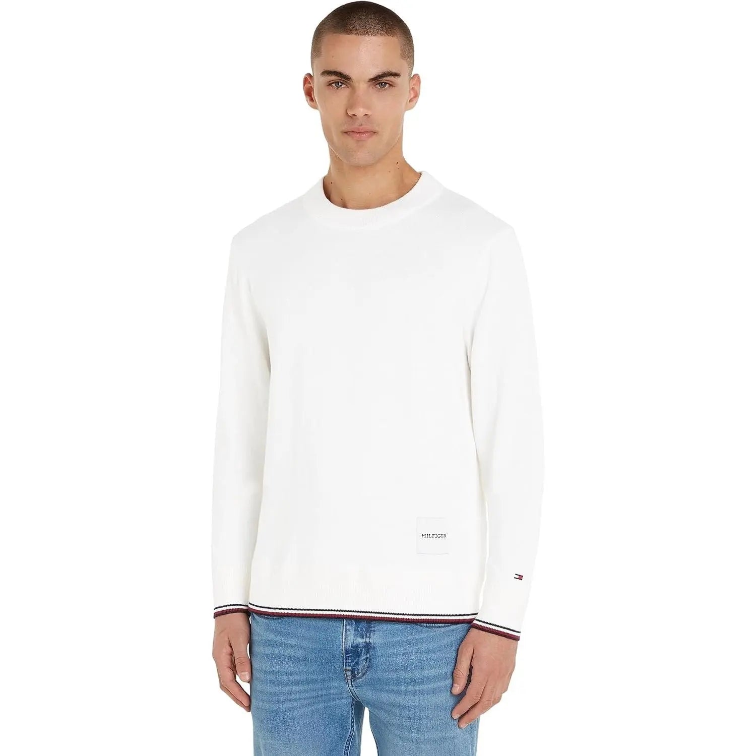 Felpa TOMMY HILFIGER Uomo MONOTYPE GS TIPPED Bianco