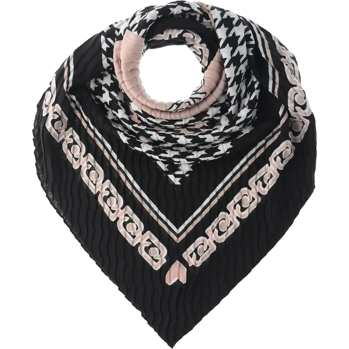 Foulard LIU JO Donna HEART P/DE POULE 120X1 Nero