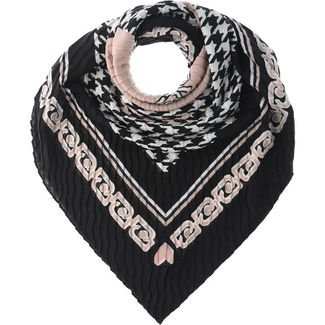 Foulard LIU JO Donna HEART P/DE POULE 120X1 Nero