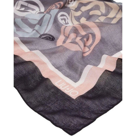 Foulard LIU JO Donna LOGOMANIA 120X120 Nero