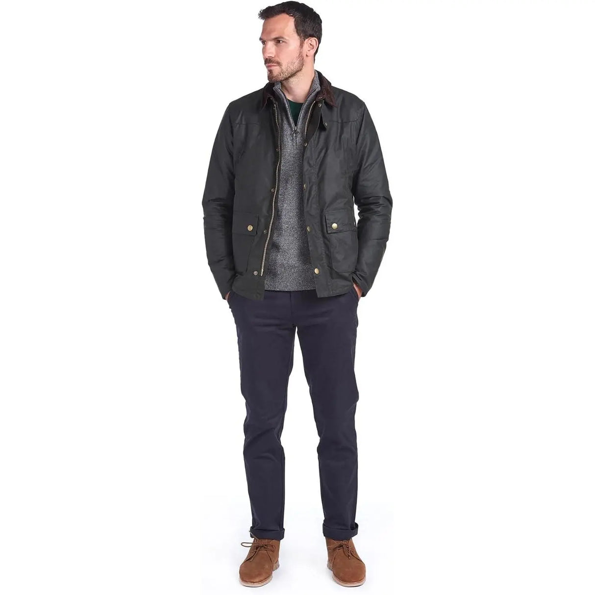 Giubbotto BARBOUR Uomo reelin wax Marrone