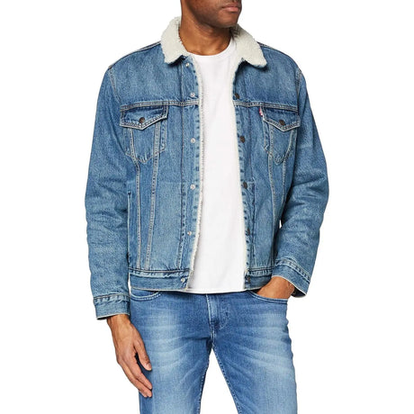 Giubbotto LEVIS Uomo TYPE 3 SHERPA TRUCKER FABLE SHERPA TRUCK Denim
