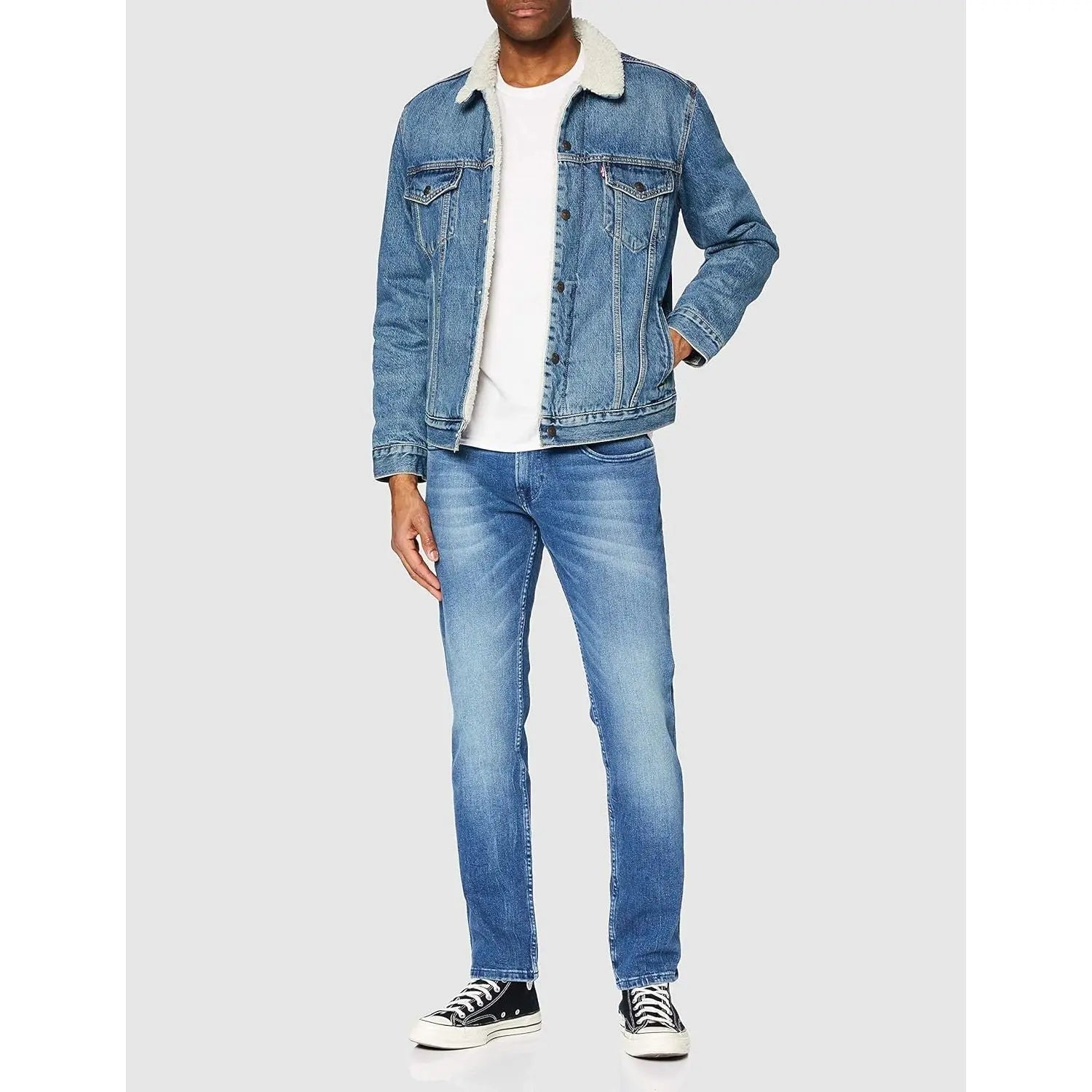 Giubbotto LEVIS Uomo TYPE 3 SHERPA TRUCKER FABLE SHERPA TRUCK Denim