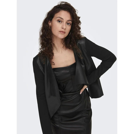 Giubbotto ONLY Donna NEW SOUND FAUX LEATHER Nero