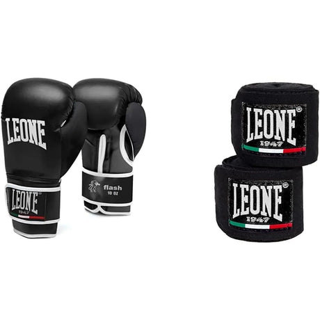 Guanti Sportivi LEONE Unisex boxe flash 10oz Nero LEONE  Angolo dello Sport