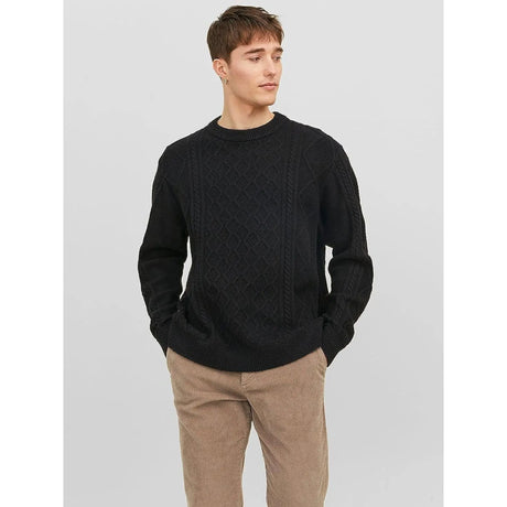 Pullover JACK JONES Uomo VILLERAY CABLE Nero