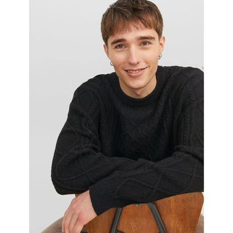 Pullover JACK JONES Uomo VILLERAY CABLE Nero