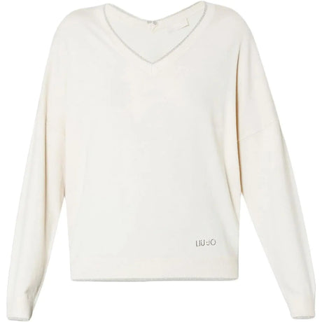 Pullover LIU JO Donna CHIUSA M/L V OVER Bianco