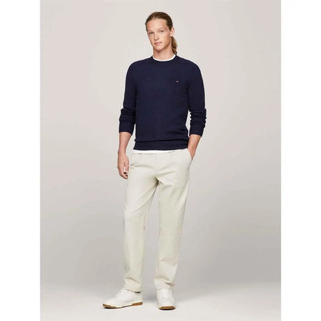 Pullover TOMMY HILFIGER Uomo MULTI HTR MERINO CRE Blu