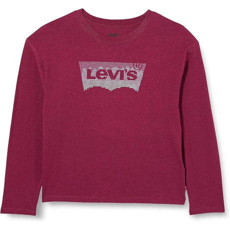 T-shirt LEVIS Bambina MEET AND GREET GLITTER BAT Bordeaux