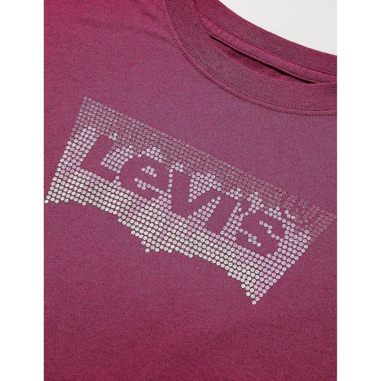 T-shirt LEVIS Bambina MEET AND GREET GLITTER BAT Bordeaux